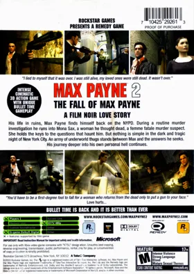 Max Payne 2 The Fall of Max Payne (USA) box cover back